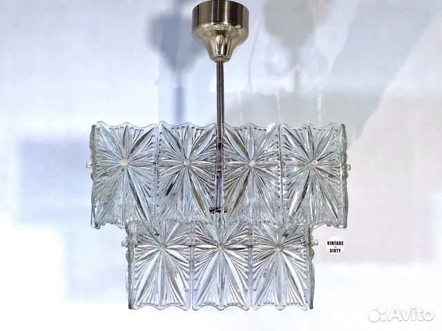 Люстра хрустальная квадрат СССР 70-е гг