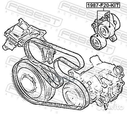 1987-F20-KIT ролик натяжной к-кт 2шт без мех.н