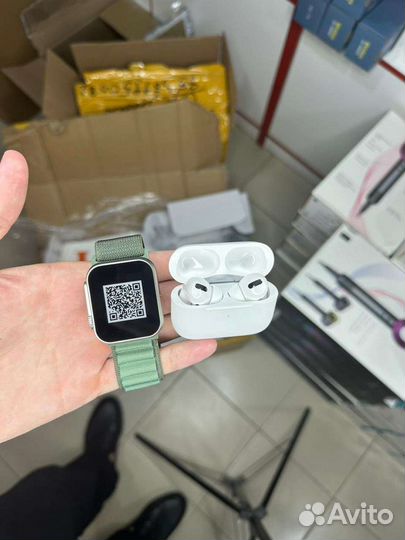 Комплект из часов, ремня и наушников