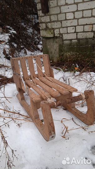 Сани детские деревянные