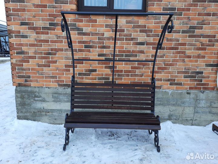 Скамейка шпалера для сада