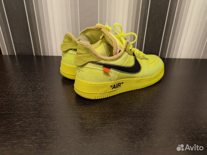 Nike & Off-White Air Force 1 Low «Volt» Оригинал