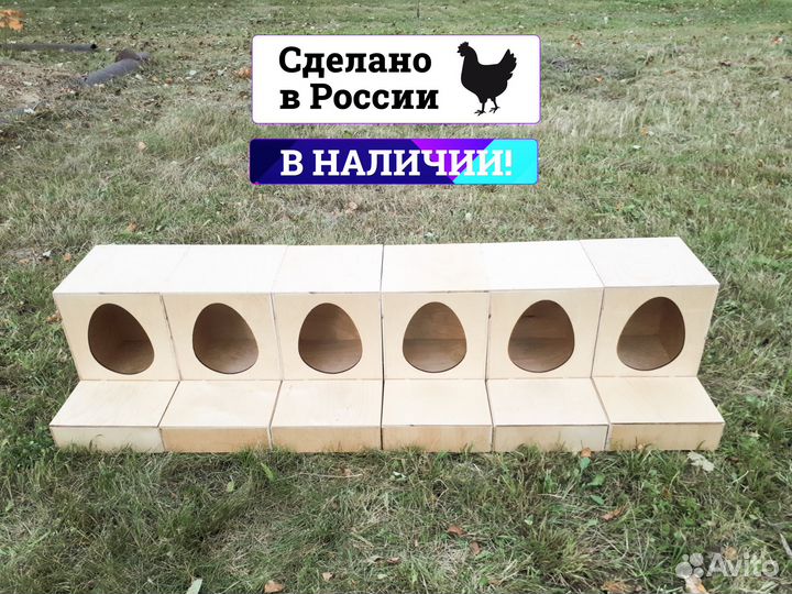 Гнездо для кур с яйцесборником на 6 мест