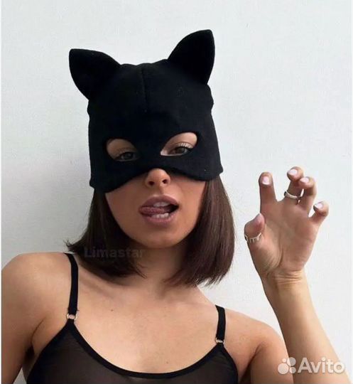 Шапка с ушками кошка