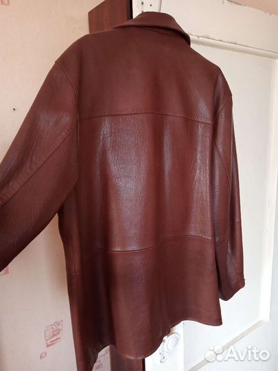 Кожаная куртка мужская 54