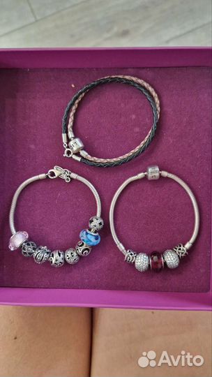 Серебряные браслеты Санлайт, шармы