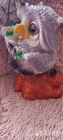 Садовая фигура Сова на пеньке