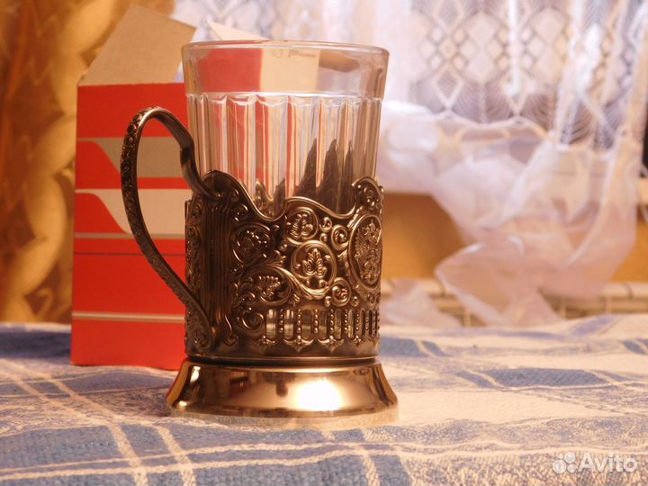 Стакан и подстаканник Кольчугинский мельхиор