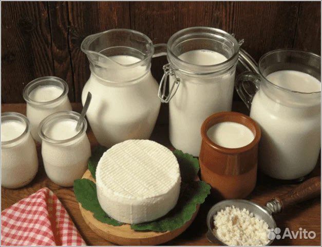 Молоко парное коровье, козье