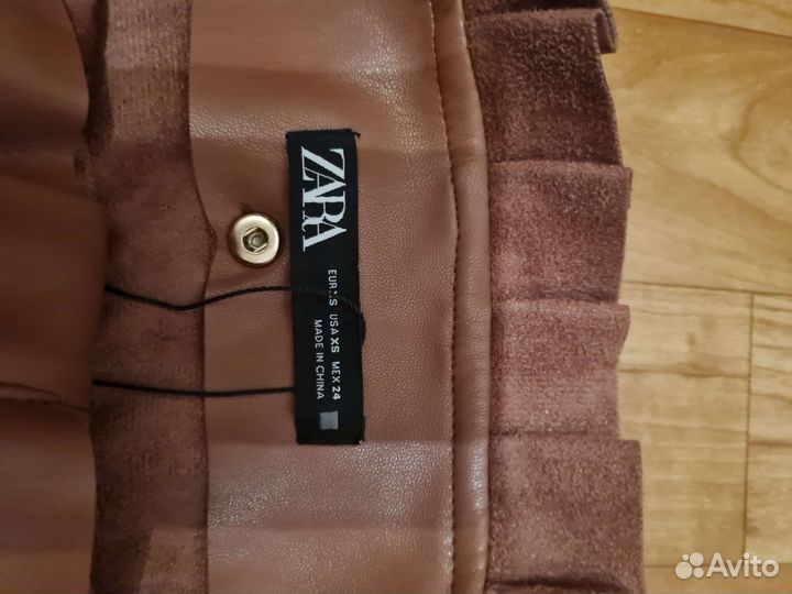 Кожаная юбка zara