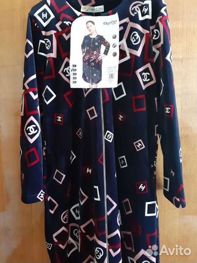 Халат велюровый женский