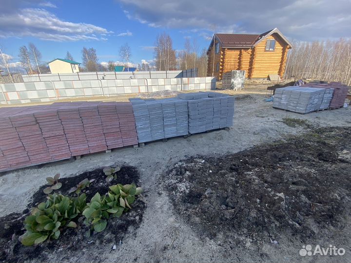 Тротуарная плитка + бордюры