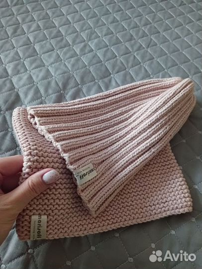 Комплект шапка/снуд из хлопка