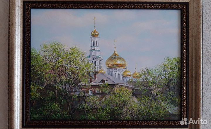 Картина маслом на холсте городской пейзаж 30*40