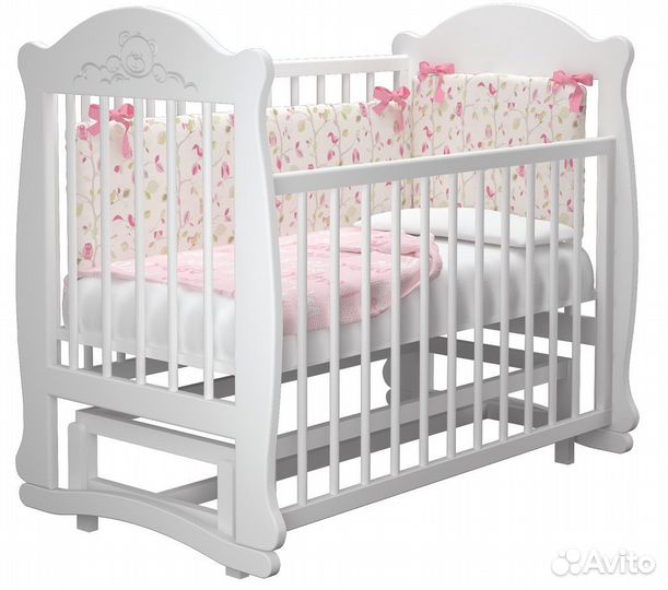 Детская кроватка 120 на 60 с маятником