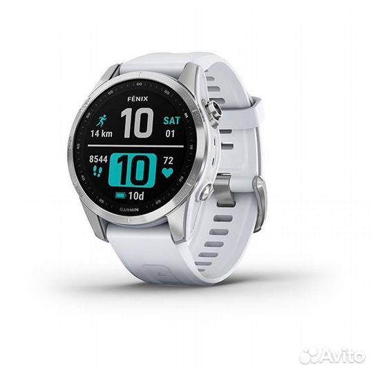 Watch Garmin Fenix 7S Silver with Whitestone Band