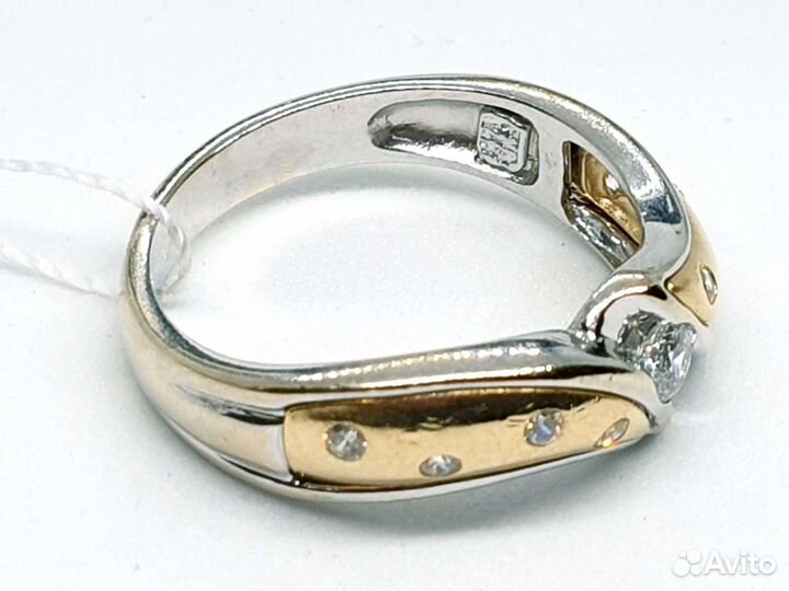 Золотое кольцо 585 пробы, 4.44 грамм, 18 размер