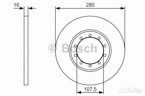 Тормозной диск 0986479R92 bosch