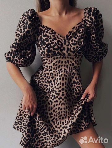 Платье леопард оптом