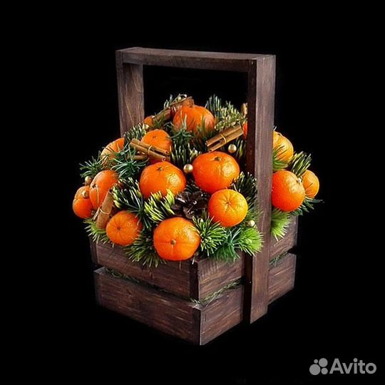 Интерьерный букет. Мандарины на новый год