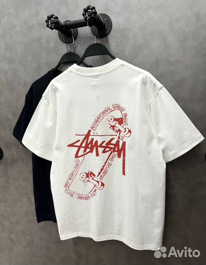 Футболка Stussy - Skateboard - Белая