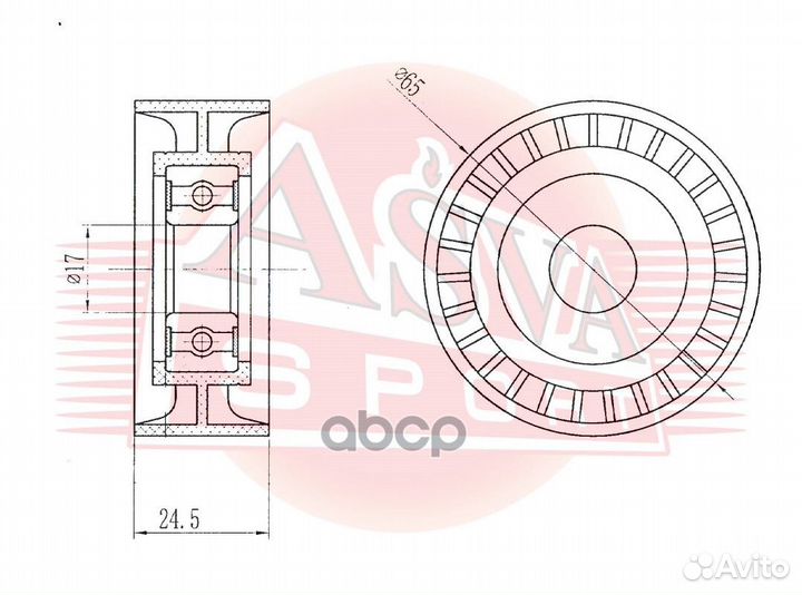 Ролик натяжной mtbp-012 asva