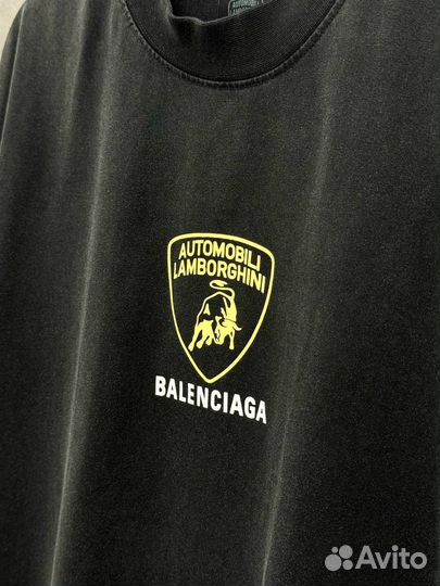 Футболка Balenciaga Lamborghini оверсайз