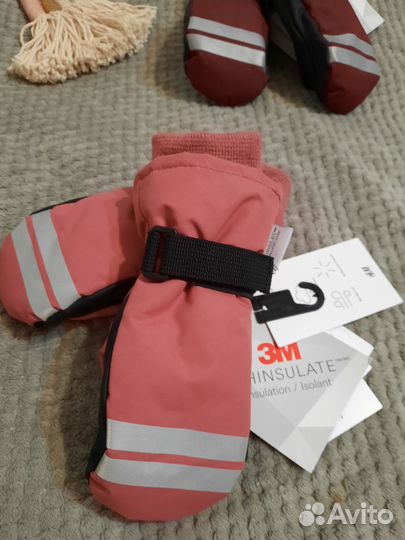 Новые hm варежки краги шапка комбинезон флисовый