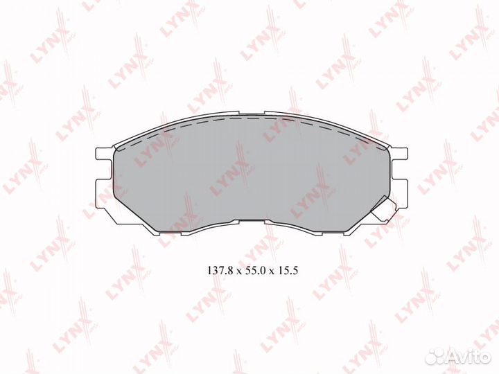 Колодки тормозные передние mitsubishi L200(K6/K7) 2.0-2.5D 96-07 / L300 2.0-2.5D 94-00 / L400/Space