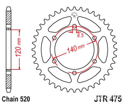 Звезда ведомая JTR475 44