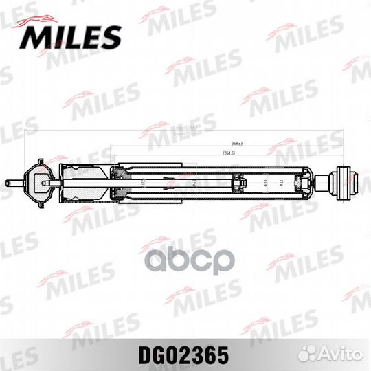 Амортизатор газовый задний (mercedes W140) DG02365