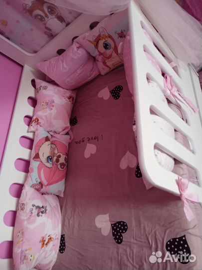 Детская кровать домик с матрасом