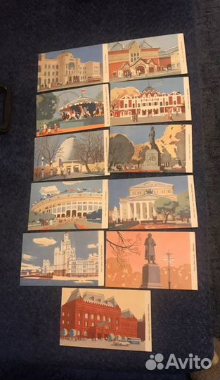 Рисованная Москва. Достопримечательности. 1960 год
