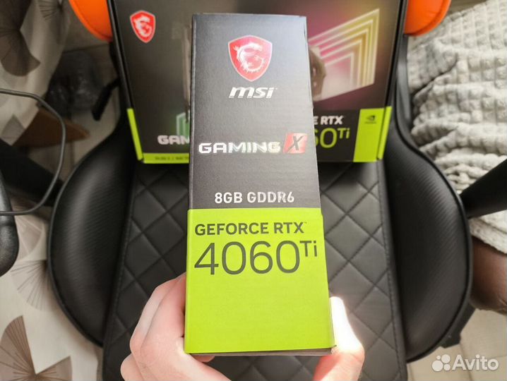 Новая видеокарта MSI RTX 4060 Ti gaming X 8GB