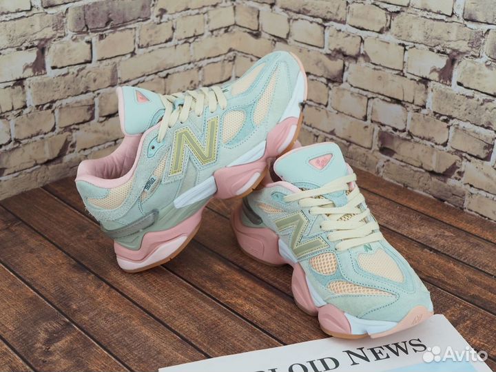 New Balance 9060 размеры 36 45 розовые кроссовки