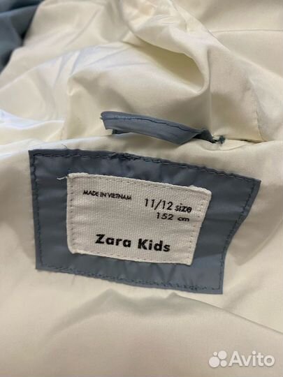 Куртка на пуху zara на девочку рост152