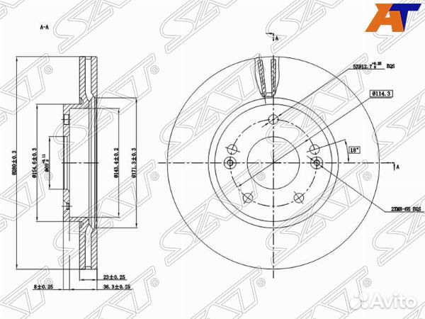 Диск тормозной KIA cerato
