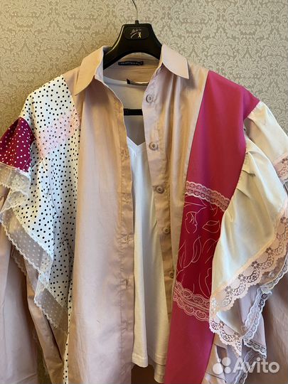 Рубашка с воланами пэчворк