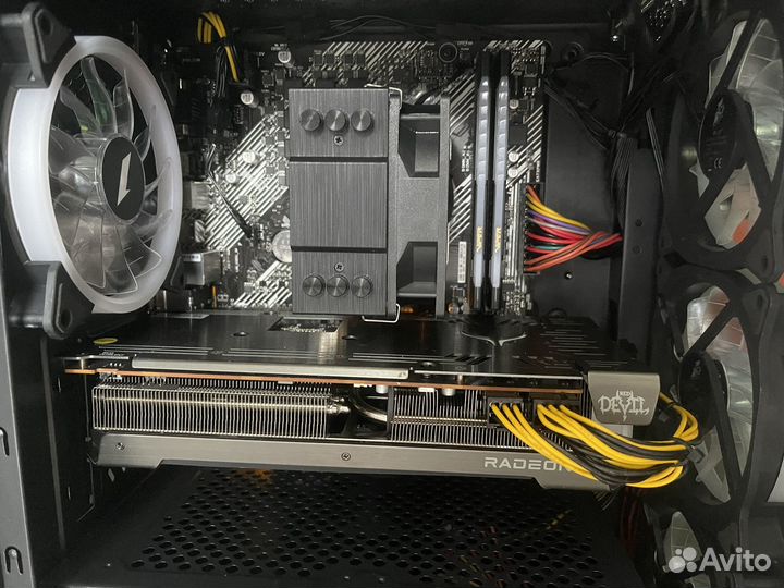 Игровой компьютер на базе ryzen 5500 и rx 6650 xt