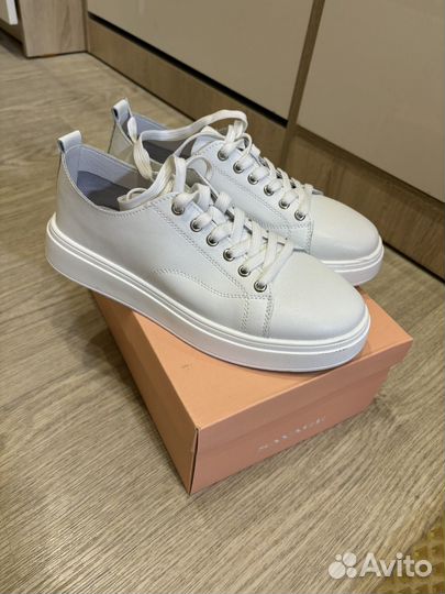 Кеды кожаные белые 38