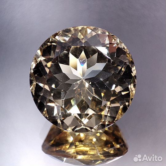 Цитрин круг 26.04 ct. Бразилия+ сертификат