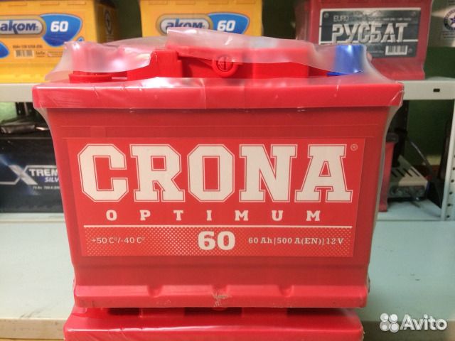 Аккумулятор 60Ач Crona 500A прямая полярность