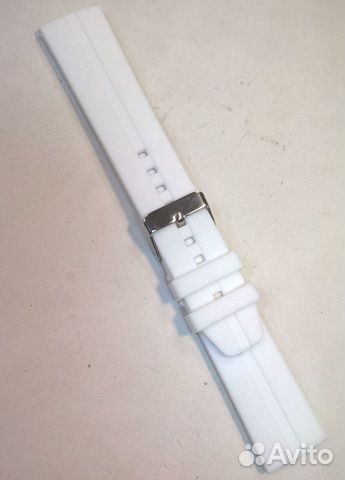 Ремень часов, Diloy S03.22.22 Силикон, белый, 22