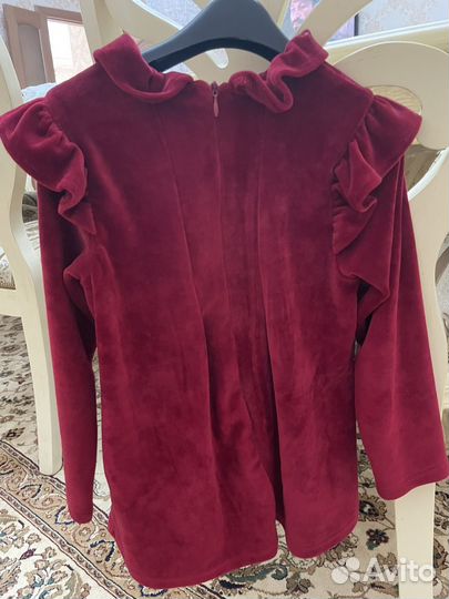 Платье велюровое для девочки