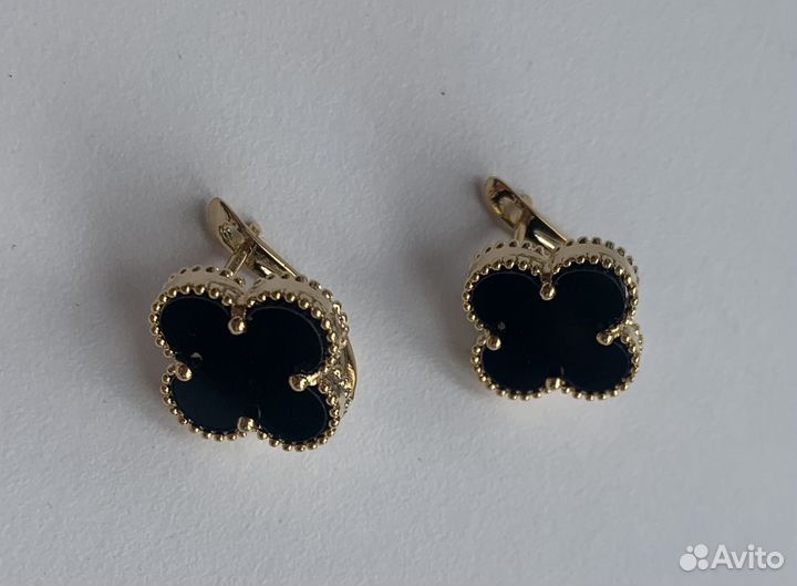 Серьги клевер Van Cleef