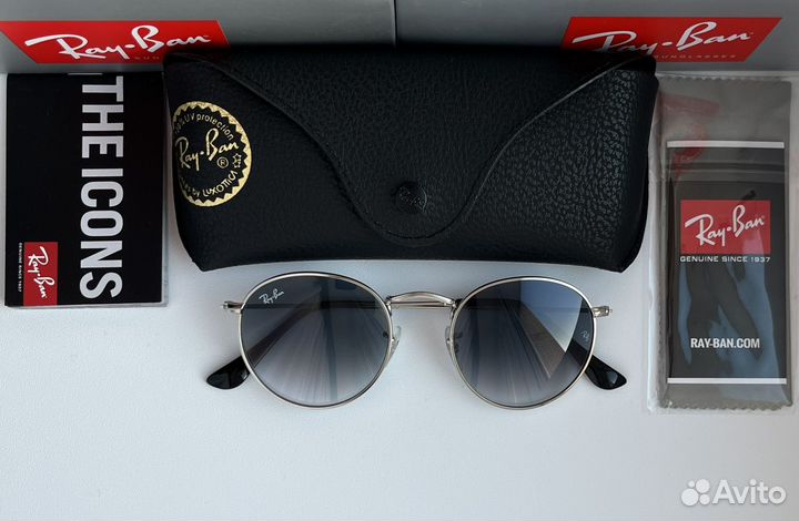 Очки Ray Ban Round Metal серые