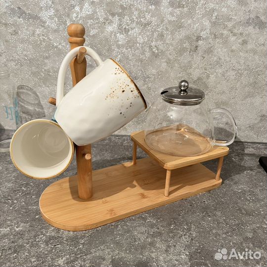 Подставка для кружек и чайника, 6 крючков