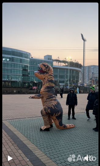 Надувной костюм динозавр