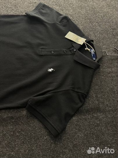 Футболка поло Polo Ralph Lauren черная LUX