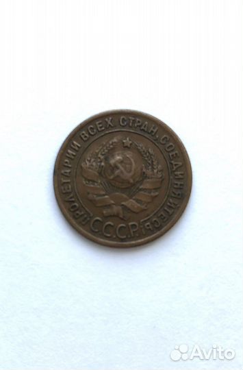 Монета 1 копейка 1924 года